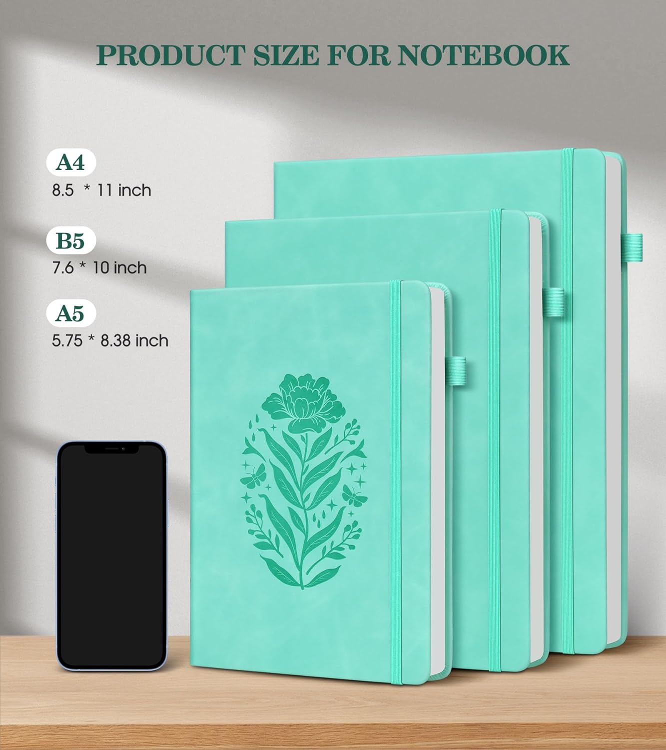Journal Notebook, Hardcover Leather Journals for Writing, Writing Journal, College Notebook -5.75''X8.38'' (200 Pages-A5) Journal Notebook, Hardcover Leather Journals for Writing, Writing Journal, College Notebook -5.75''X8.38'' (200 Pages-A5)